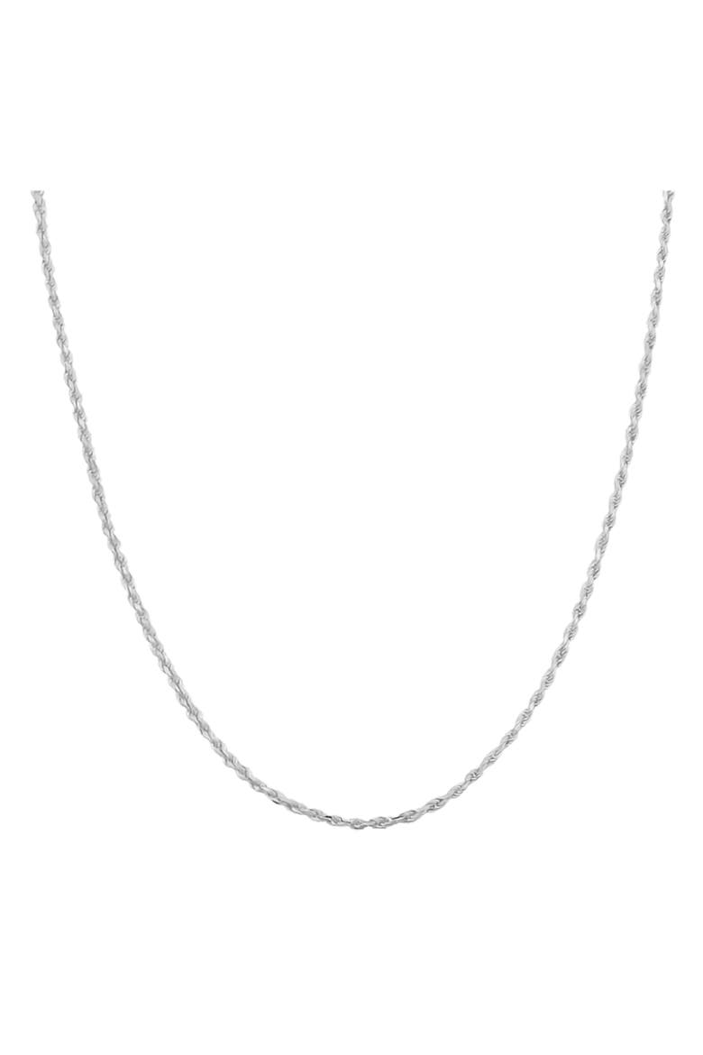 Sterling Silver Thin Twisted Necklace, Main, color, Silver