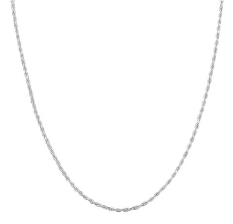 Sterling Silver Thin Twisted Necklace