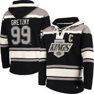 '47 Men's '47 Wayne Gretzky Black Los Angeles Kings Retired Player Name & Number Lacer Pullover Hoodie
