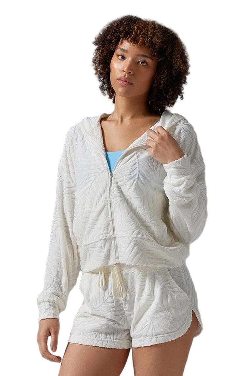 Tavi Palm Terry Zip Hoodie, Alternate, color, Coconut