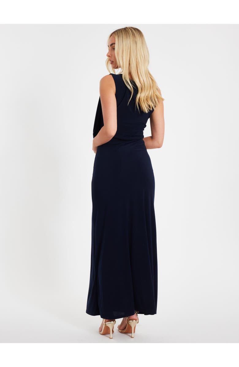 QUIZ Draped Maxi Dress, Alternate, color, Navy