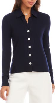 Karen Kane Button-Up Rib Top