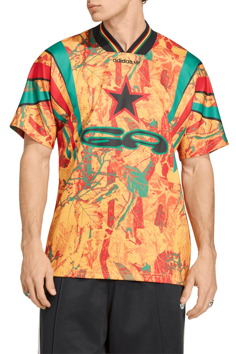 Ghana Graphic Jersey, Main, color, GREEN/ YELLOW/ BETTER SCARLET