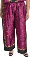 KARL LAGERFELD PARIS Printed Wide Leg Soft Pants