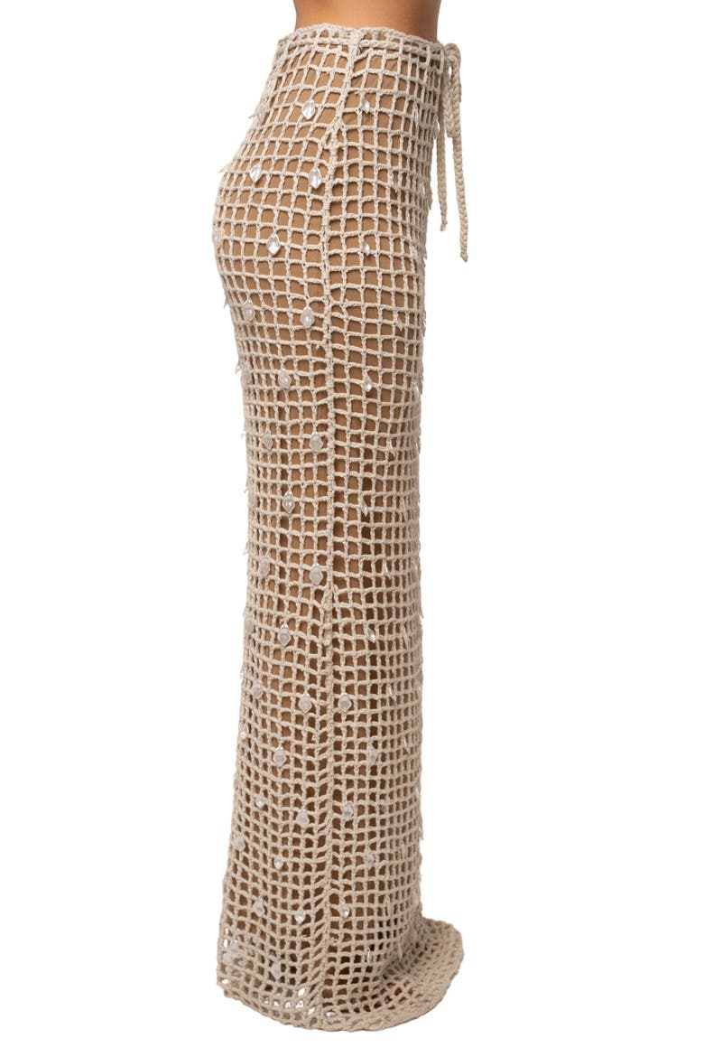 Pearl Shore Crochet Skirt, Alternate, color, Ecru