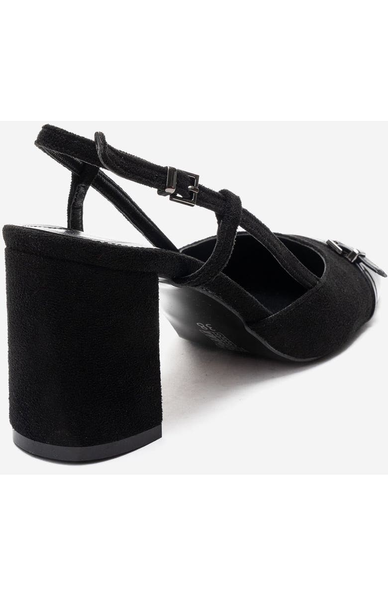 Prologue Shoes Desia Slingback Round Toe Pump, Alternate, color, Black Suede