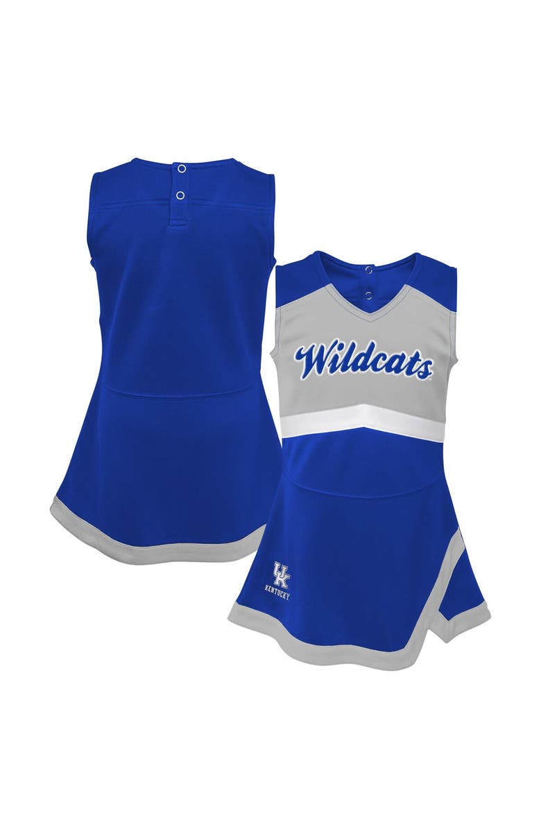 Outerstuff Girls Youth Royal Kentucky Wildcats Cheer Captain Jumper Dress, Main, color, Royal