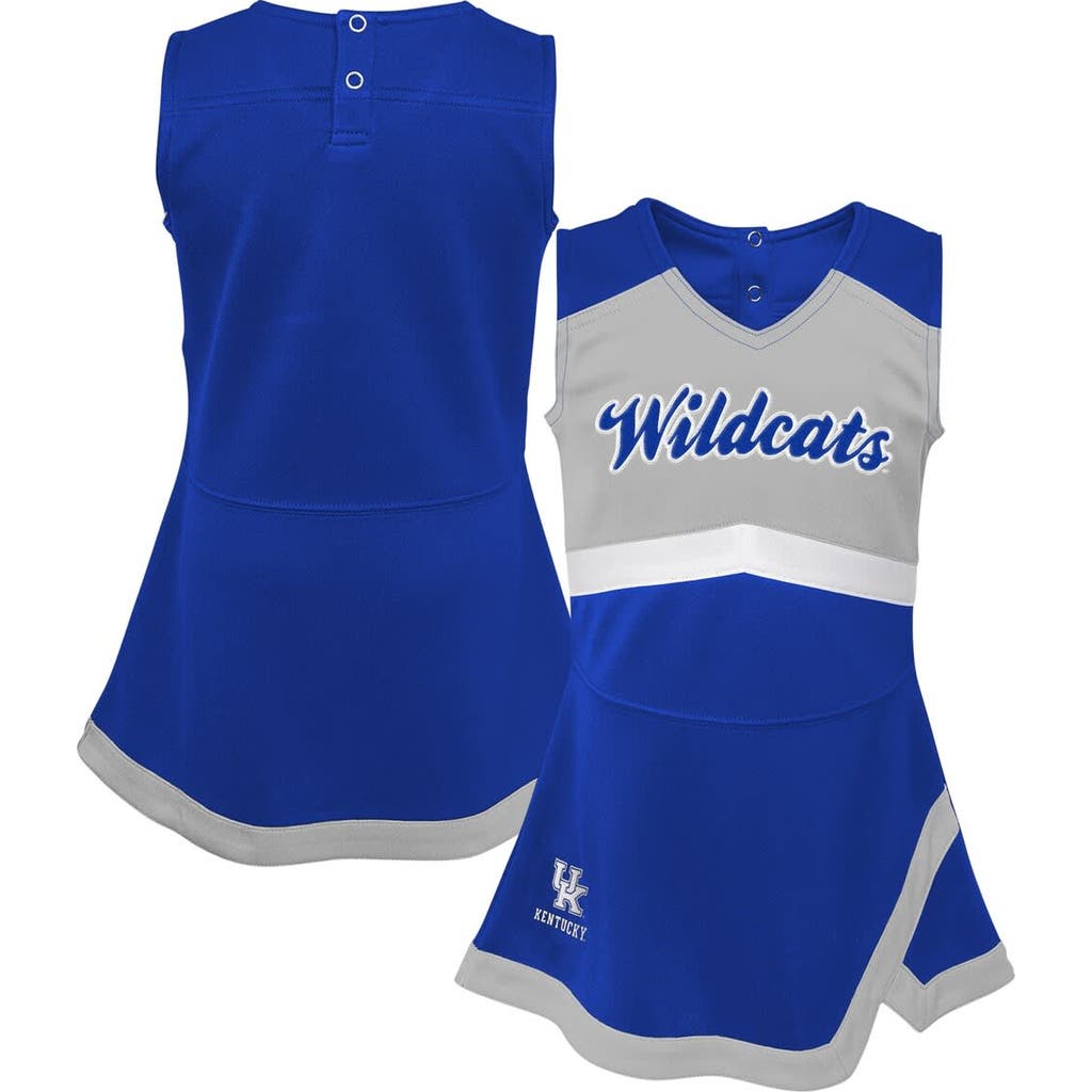 Outerstuff Kids' Girls Youth Royal Kentucky Wildcats Cheer Captain Jumper Dress In Blue