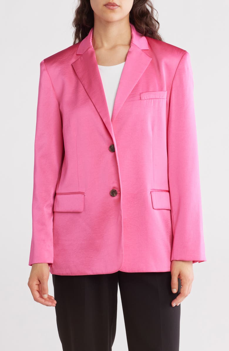 Theory Crushed Blazer, Main, color, Pnk Azalea