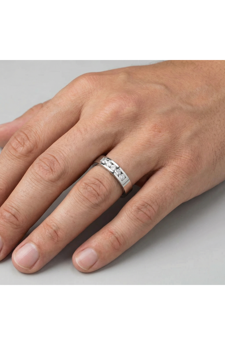 Bliss Diamond Men's 1/4Ct Channel Set Diamond Wedding Ring 14k Gold Lab Grown, Alternate, color, 14K Yellow Gold