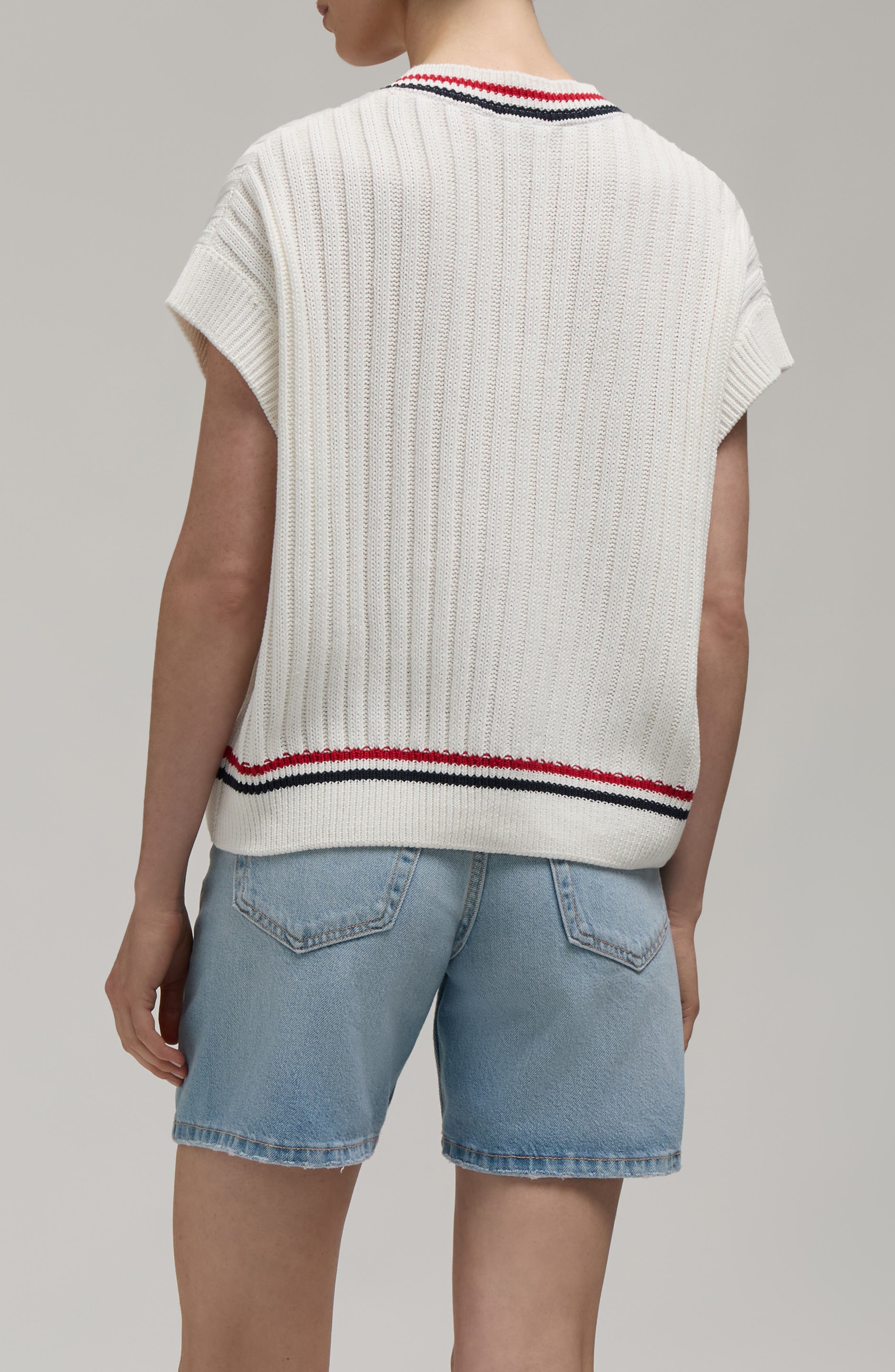 Stripe Cable Stitch Sweater Vest - image 2