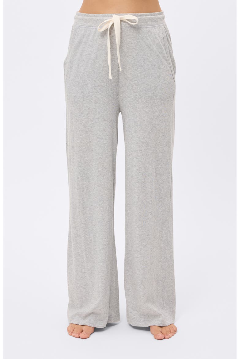 Jada Organic Cotton Wide Leg Pajama Pants, Main, color, GREY