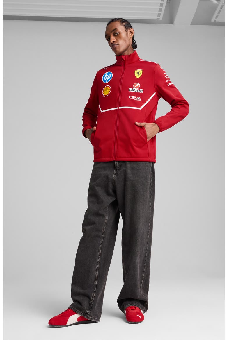 Scuderia Ferrari 2025 Softshell Jacket, Alternate, color, DARK CHERRY
