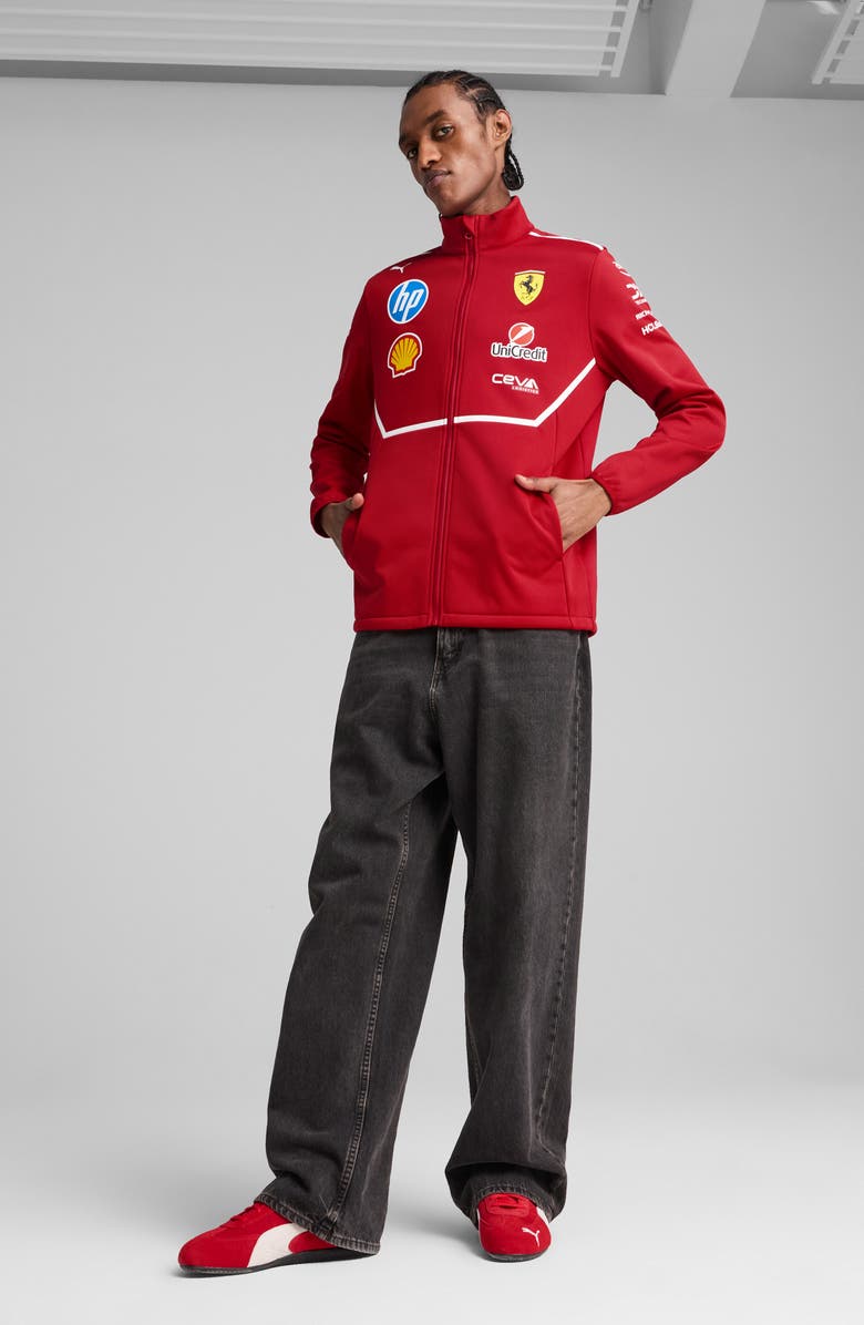 PUMA Scuderia Ferrari 2025 Softshell Jacket, Alternate, color, Dark Cherry