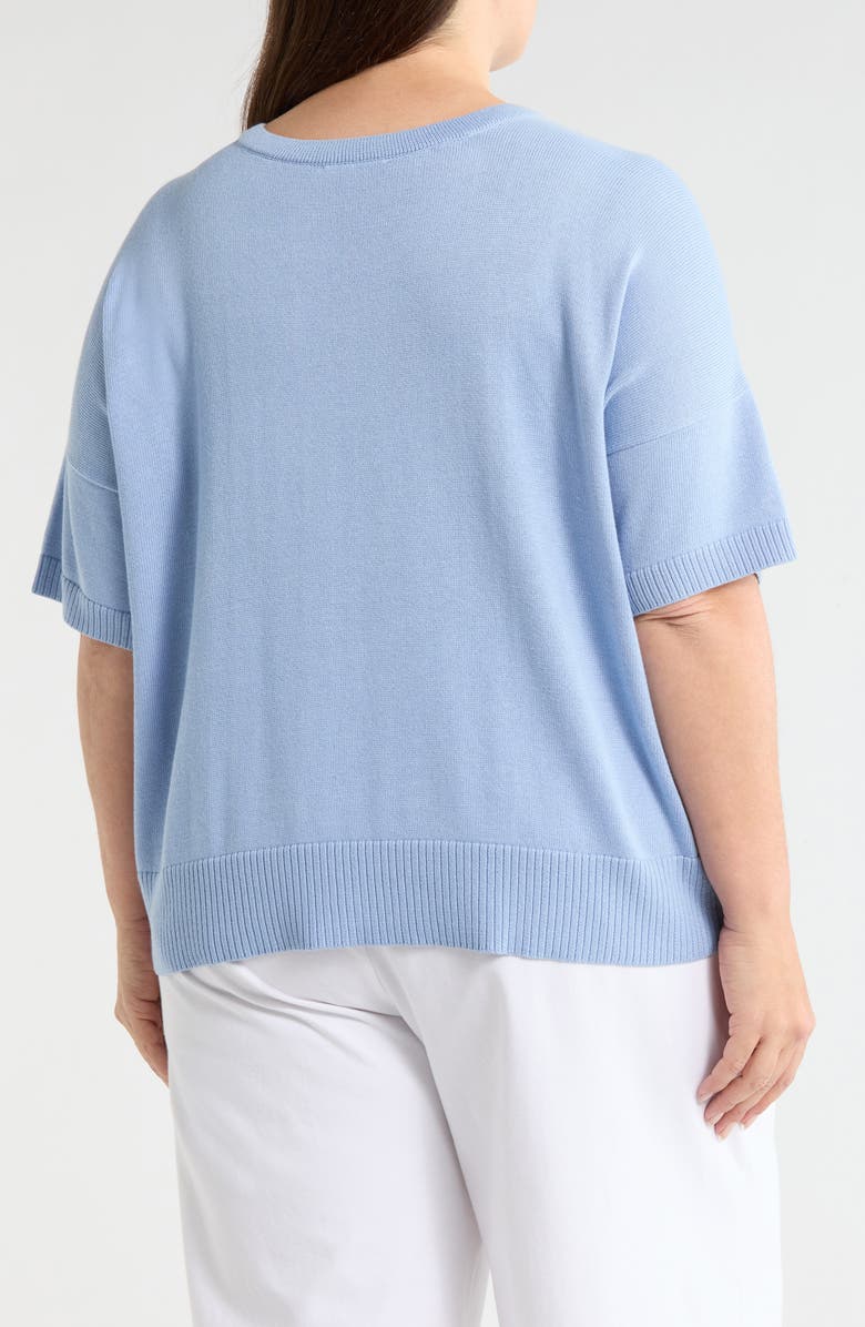 Eileen Fisher Crew Neck Knit Top, Alternate, color, Skylight