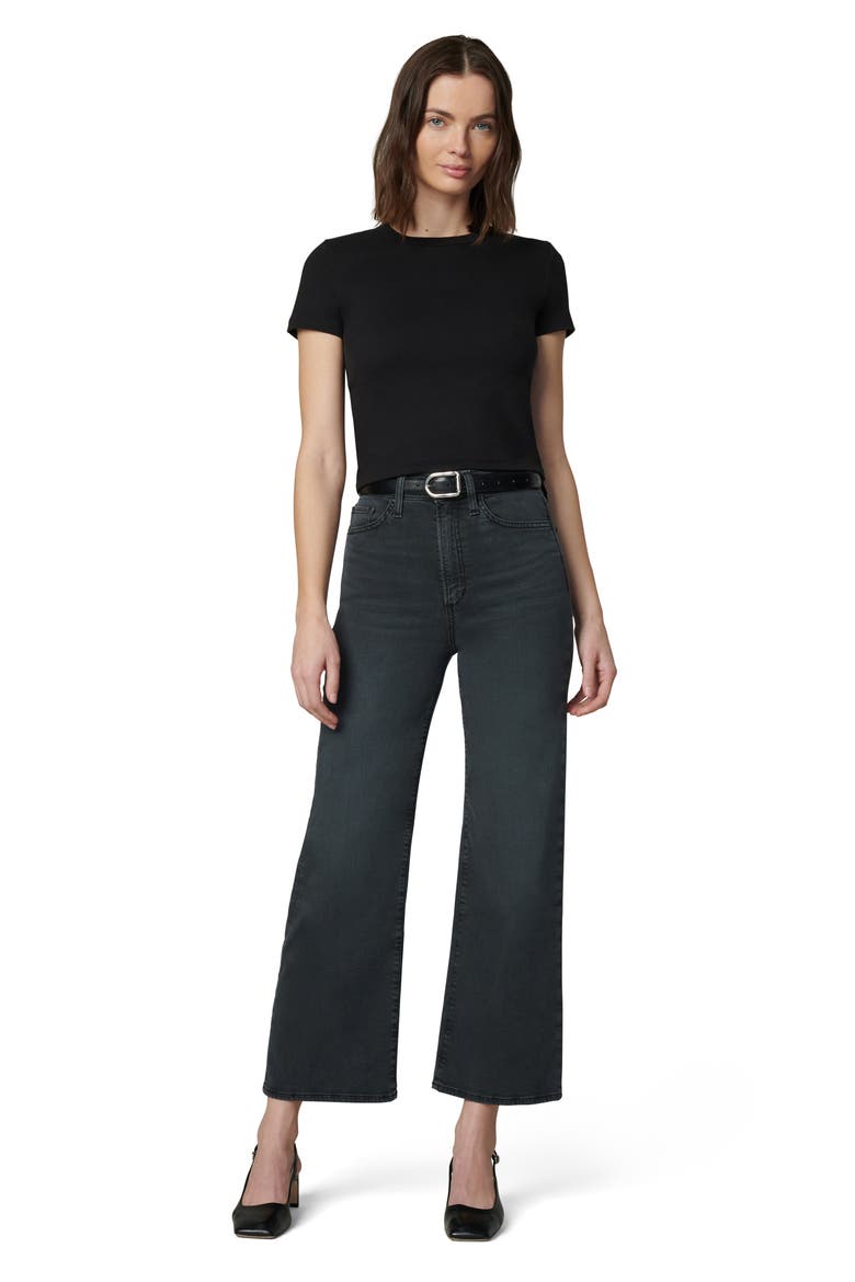 The Mia High Waist Ankle Wide Leg Jeans, Alternate, color, BLACK CAT