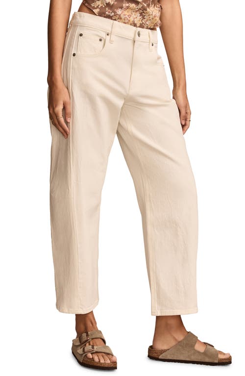 Lucky Brand Barrel Leg Jeans In White Lies Wash