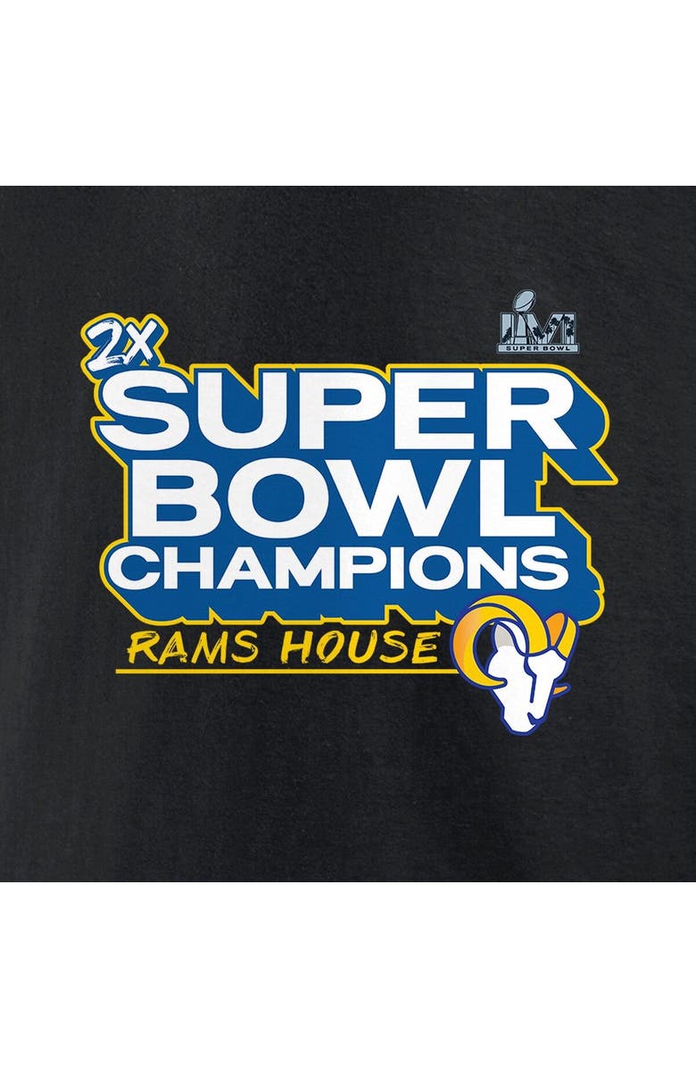 FANATICS Men's Fanatics Branded Black Los Angeles Rams Super Bowl LVI Champions Parade Celebration Long Sleeve T-Shirt, Alternate, color, 