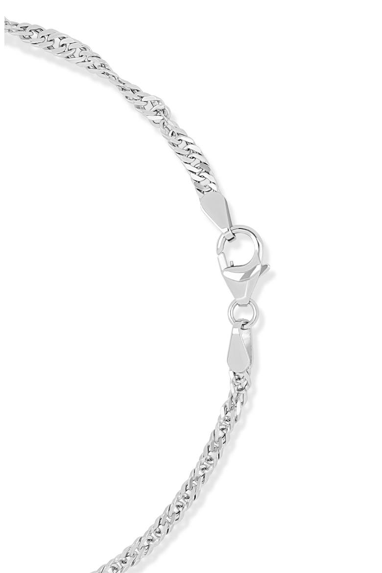 14k Gold Chain Bracelet, Alternate, color, 14KW