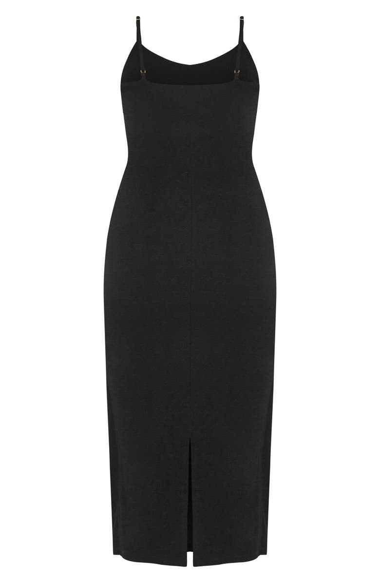 City Chic Baylee Keyhole Cutout Midi Dress, Alternate, color, 