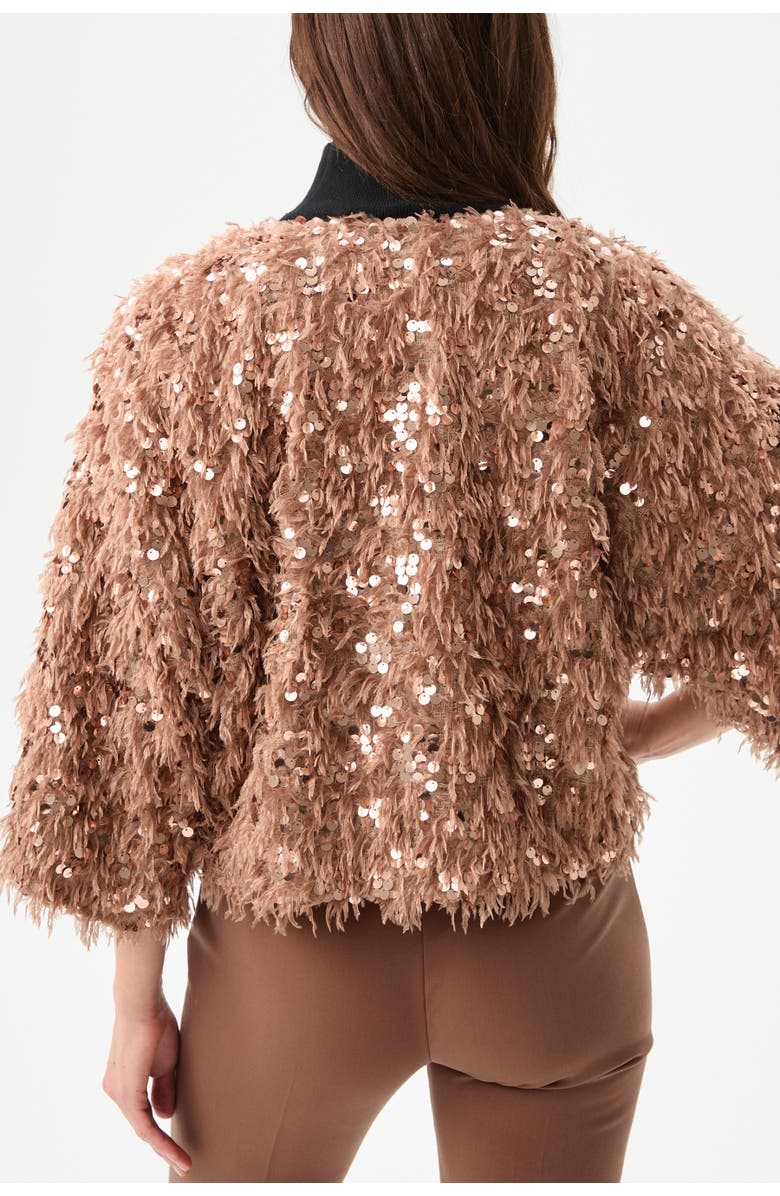 Trina Turk Oller Faux Fur Coat, Alternate, color, Boudoir Beige