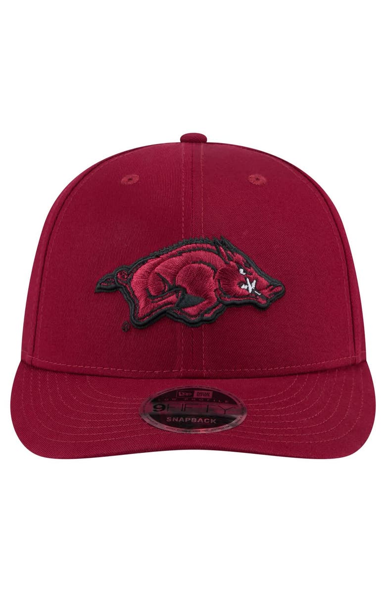 New Era Men's New Era Cardinal Arkansas Razorbacks Low Profile 9FIFTY Snapback Hat, Alternate, color, Cardinal