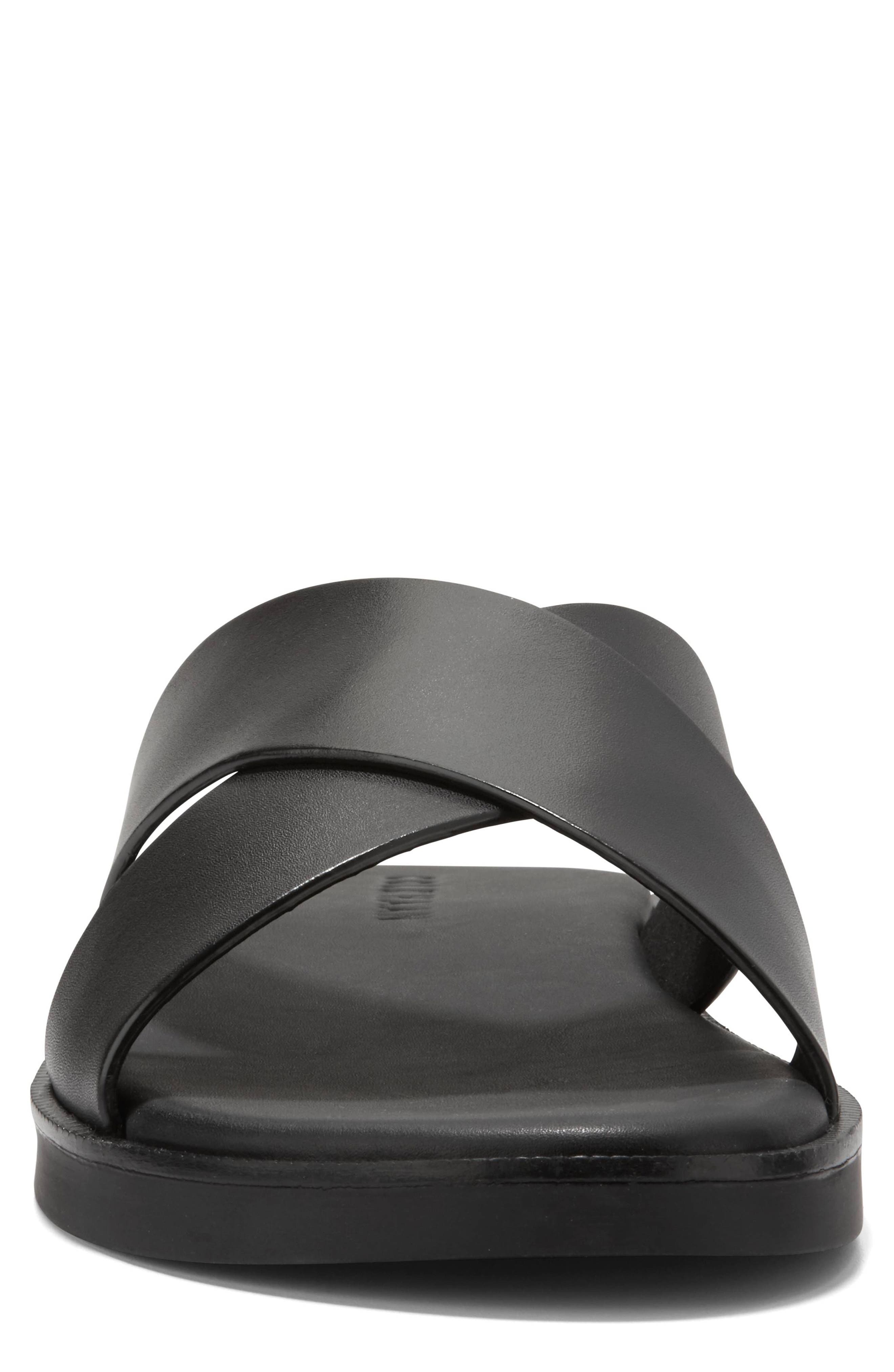 Cole Haan Nantucket Cross Strap Sandal, Alternate, color, Black/ Black