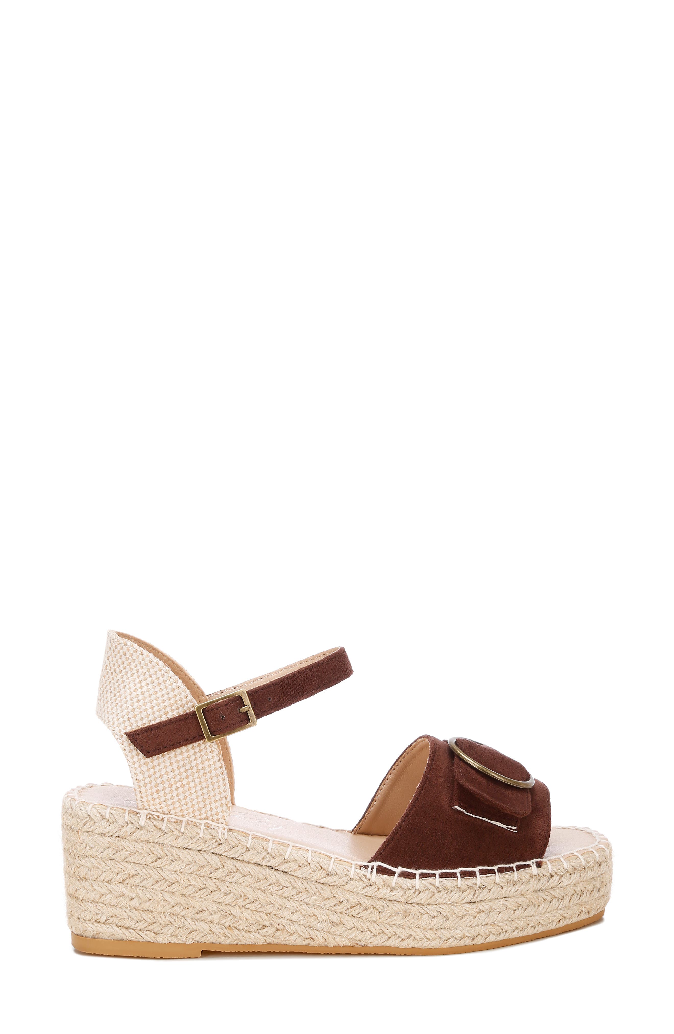 LONDON RAG Amilta Platform Wedge Espadrille Sandal, Alternate, color, Brown
