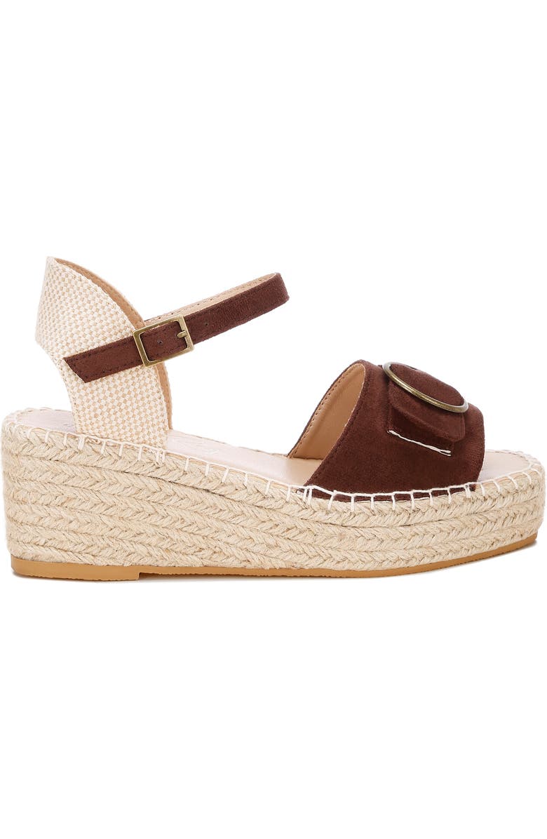 LONDON RAG Amilta Platform Wedge Espadrille Sandal, Alternate, color, Brown