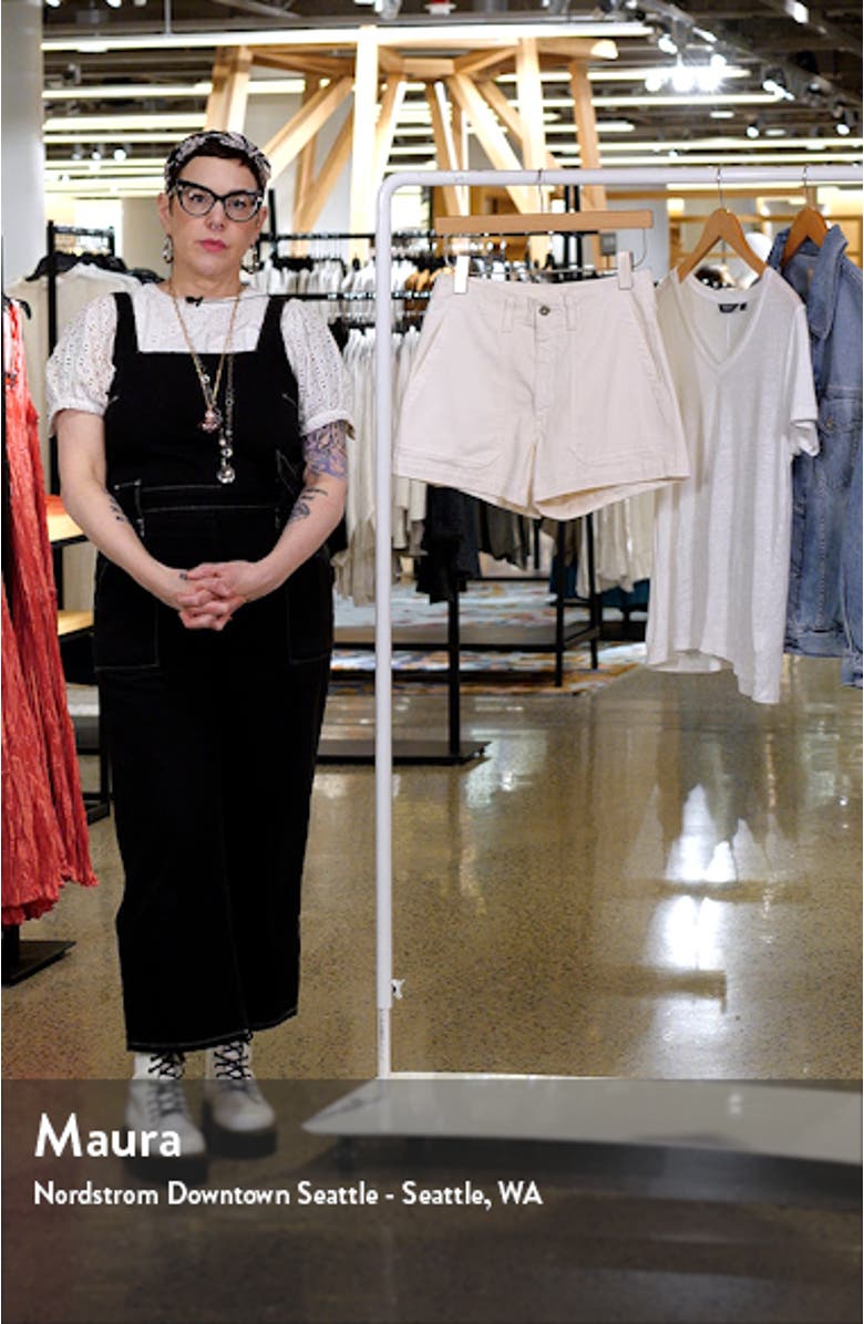 Analeigh Patch Pocket Denim Shorts, sales video thumbnail