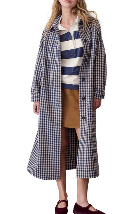 Hayes Gingham Trench Coat
