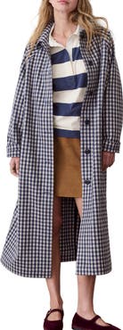 Marine Layer Hayes Gingham Trench Coat