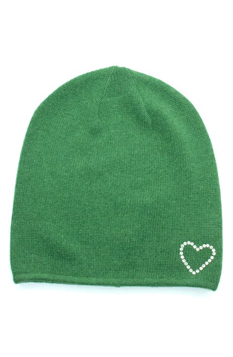 Crystal Heart Beanie