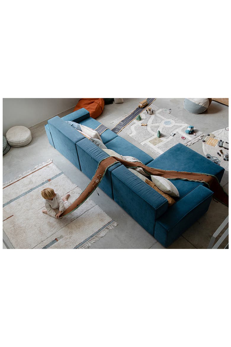 Kids' Washable Lanes Rug, Alternate, color, VINTAGE BLUE