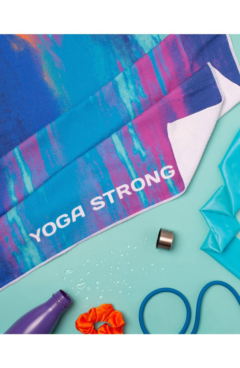 Yoga Strong HydroGrip Performance Towel, Alternate, color, Blue/Orange