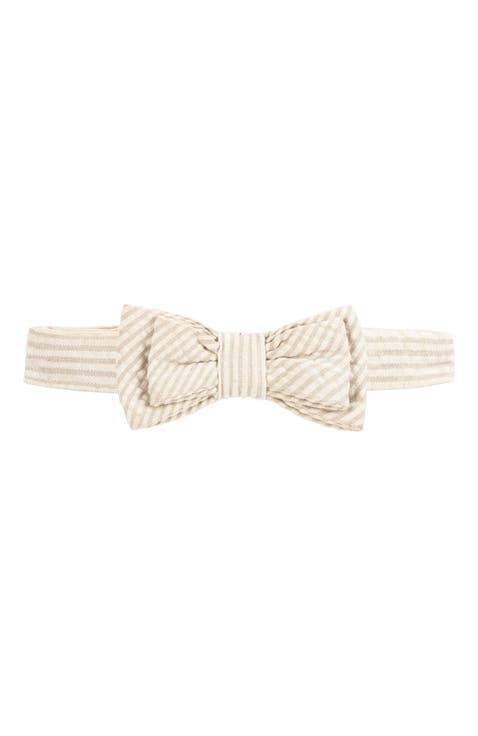 Boys' Seersucker Bow Tie, Kids