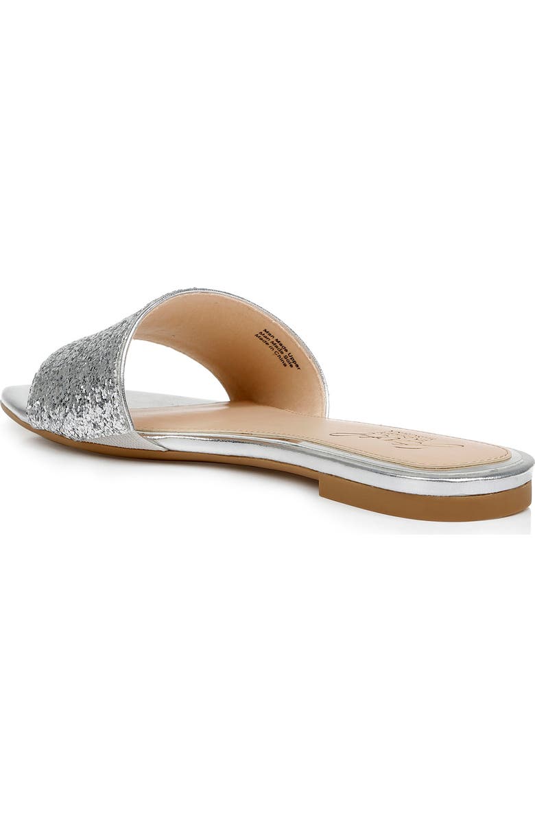 Jewel Badgley Mischka Dillian Glitter Slide Sandal, Alternate, color, Silver Glitter