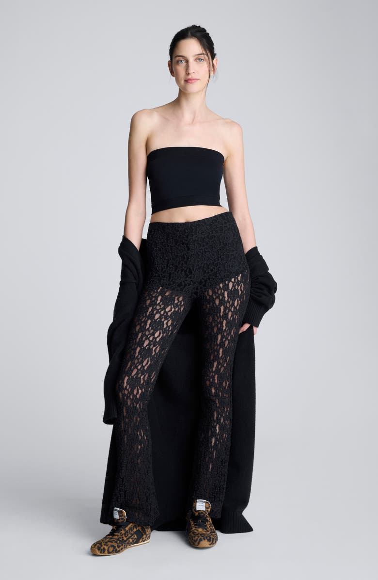 Kenneth Cole Pull-On Lace Flare Pants, Alternate, color, Black