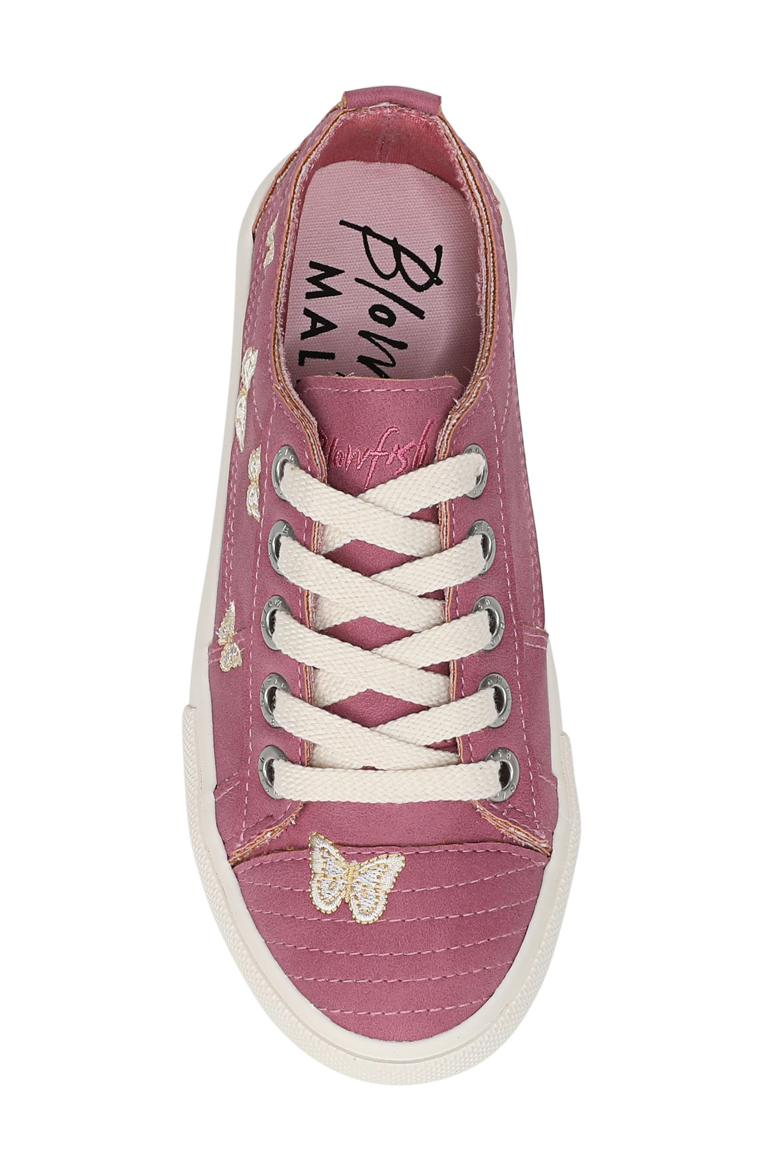 Blowfish Malibu Kids' Sadie Embroidered Butterfly Sneaker, Alternate, color, Mauve Pink