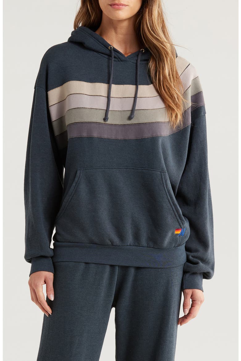 Wave Stripe 4 Hoodie, Main, color, CHARCOAL/CHARCOAL