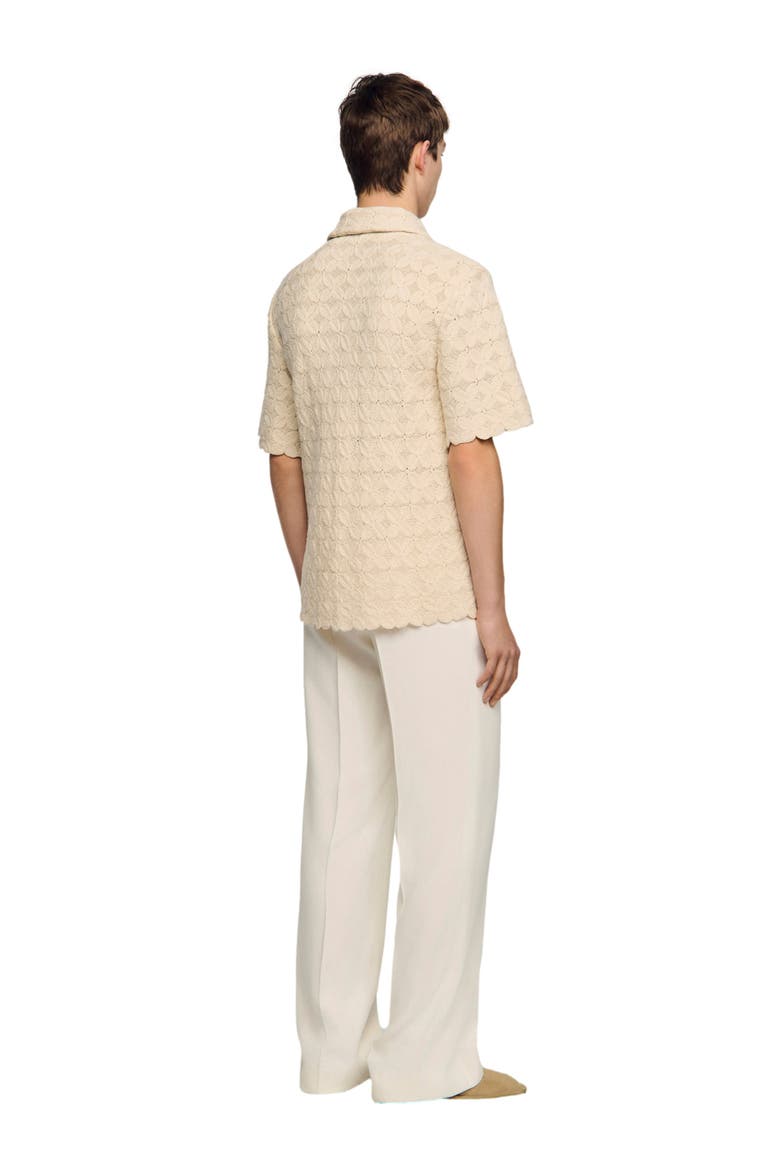 Cotton broderie anglaise shirt, Alternate, color, Ecru