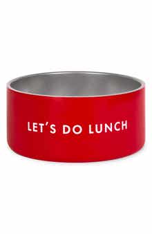 Kate Spade New York small stainless steel dog bowl