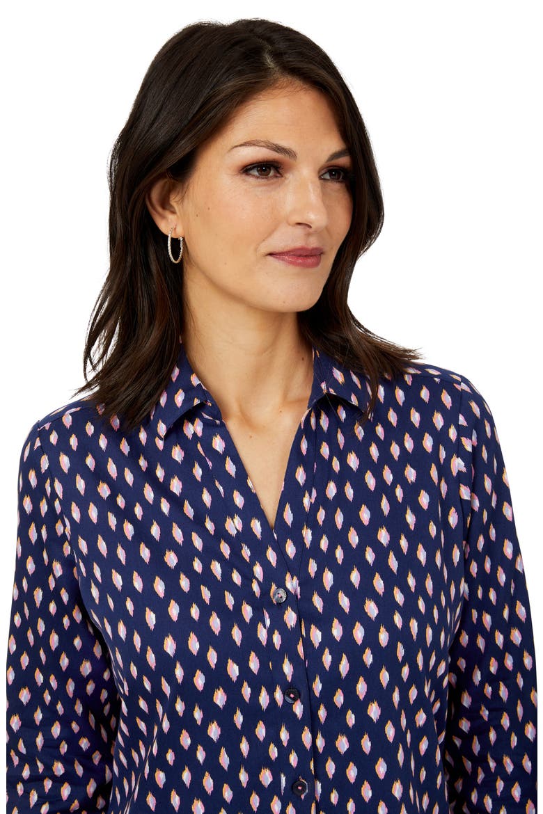Faith Ikat Dot Button-Up Shirt, Alternate, color, NAVY MULTI