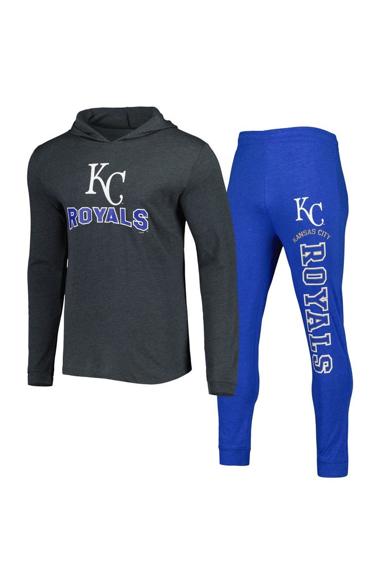 CONCEPTS SPORT Men's Concepts Sport Royal/Charcoal Kansas City Royals Meter Hoodie & Joggers Set, Main, color,