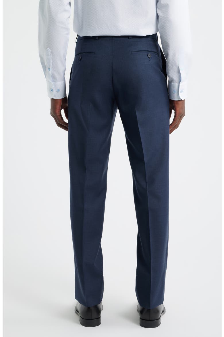 Modern Fit Flat Front Navy Super 120s Wool Dress Pants, Alternate, color, NAVY