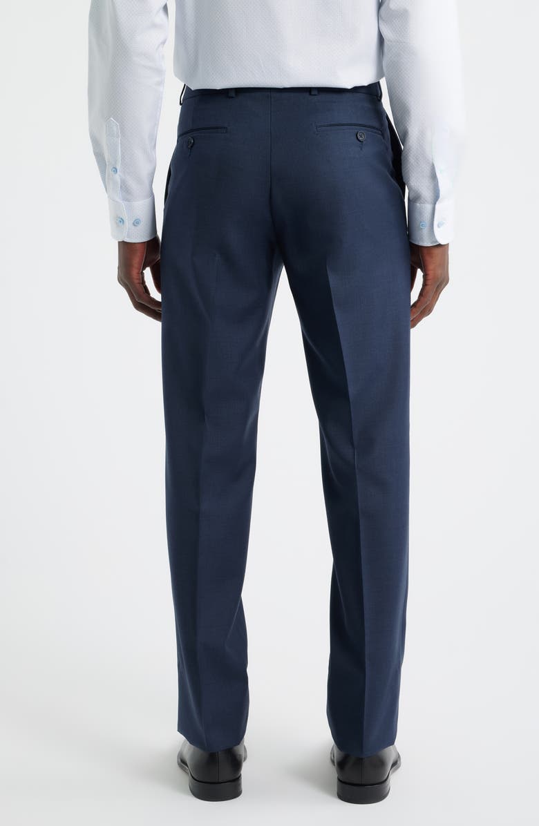 Berle Flat Front Navy Super 120s Wool Dress Pants, Alternate, color, Navy