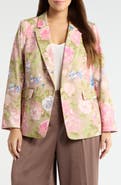 Tahari ASL Print Sateen Blazer
