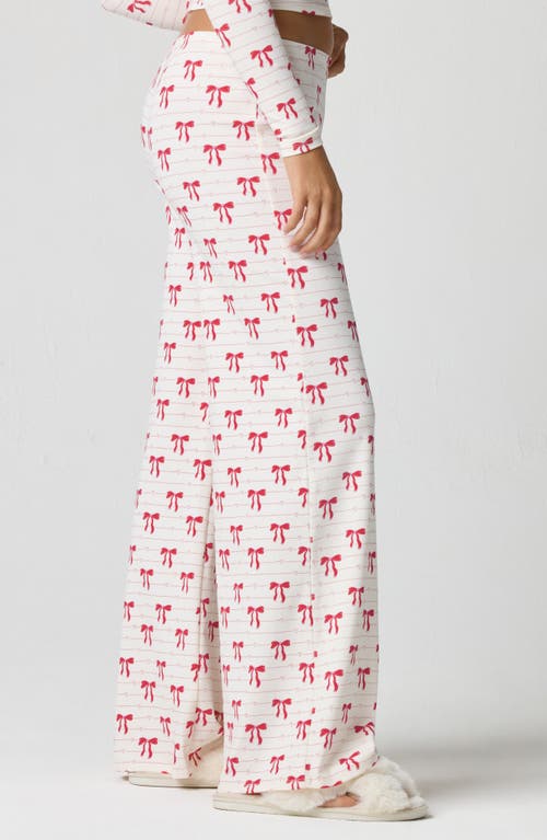 Florence By Mills Rib Print Pants In White