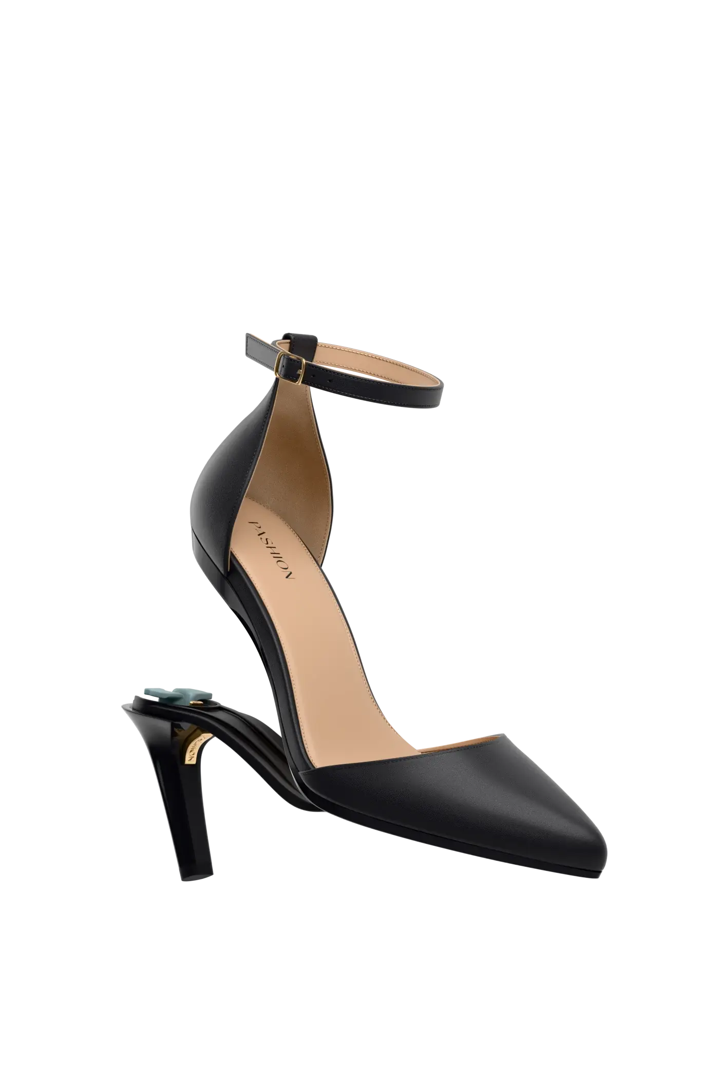 Pashion Footwear The D'Orsay 4" Stiletto Convertible Heel, Main, color, Coal Leather