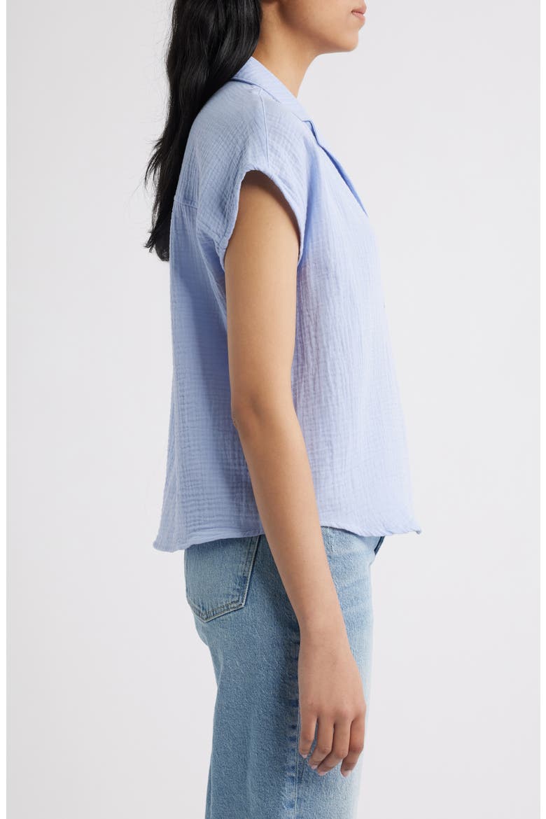 Lexi Gauze Top, Alternate, color, LIGHT DENIM